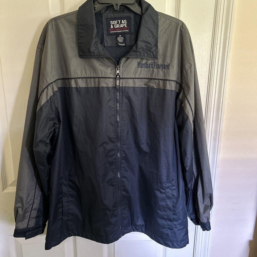 Soft As A Grape Mens Jacket Polyester Jacket Martha’s Vineyard Mens Size Medium
